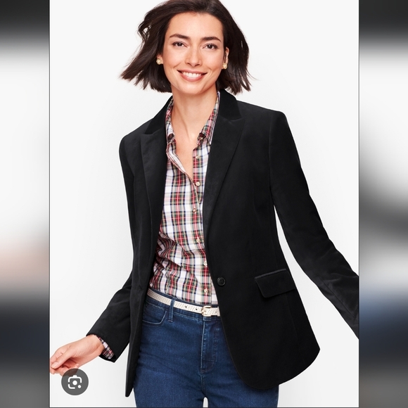 Talbots Jackets & Blazers - Talbots Black Velvet Blazer Jacket Size 6